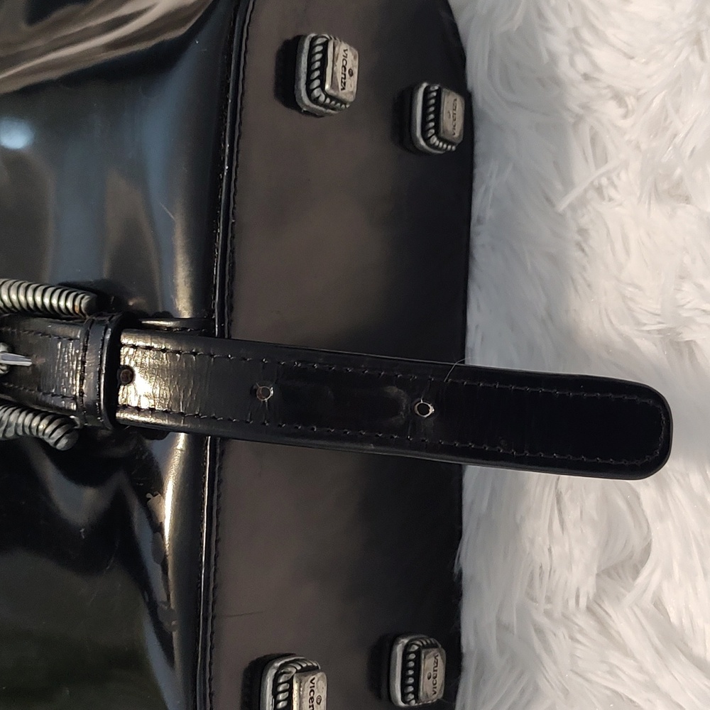 Vintage 1993 Vicenza Patten Leather Sling Bag - Picture 7 of 9